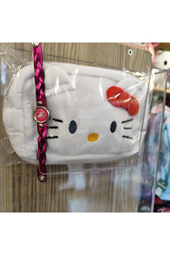 ada çanta kırtasiye Plain Inside Part Hello Kitty Figured Plush Pencil Case 21 cm Ad930055