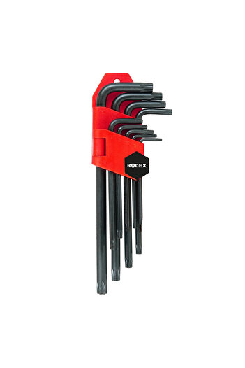 Rodex Set 9 Chei Imbus, Torx T10-T50, Negru, Lung, Otel Cr-V, Al302, 10/40, RHT0501131008