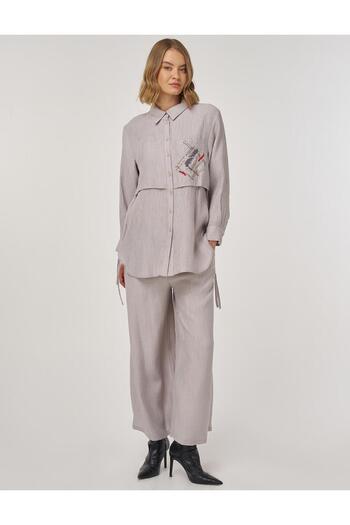 KYR Aller Detailed Double Suit Gray