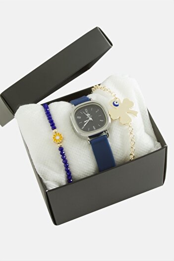 feryal Strap Watch and Bracelet Combination with Box