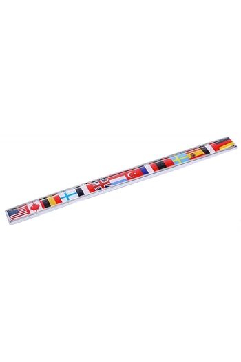 Car19 Sequential Flag Casting Coat of Arms - Country Flags Coat of Arms (2 Pieces) Special for Labelers
