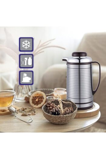 LYNX Insulated Thermos Coffee Bottle by - LY-1101, 1 Liter, Double-Wall Vacuum, Stainless Steel