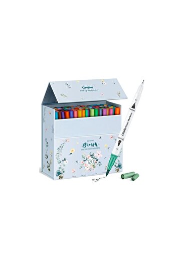 Ohuhu Maui Series Set 120 Markere, Baza Apa, Dual Tips Brush&Fineliner, Multicolor