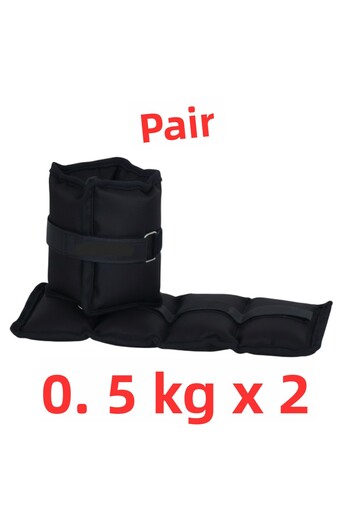 Om 0,5 kg 2 bucăți greutate neagră pentru mâini și glezne, terapie fizică, exerciții de reabilitare, greutate de nisip