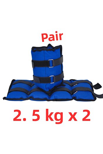 Om 2,5 kg 2 bucăți greutate albastră pentru mâini și glezne, terapie fizică, exerciții de reabilitare, greutate de nisip