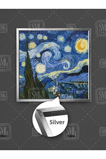 SML TABLO Pictură de Van Gogh Noapte înstelată Artă modernă Pictură pătrată pe pânză înrămată
