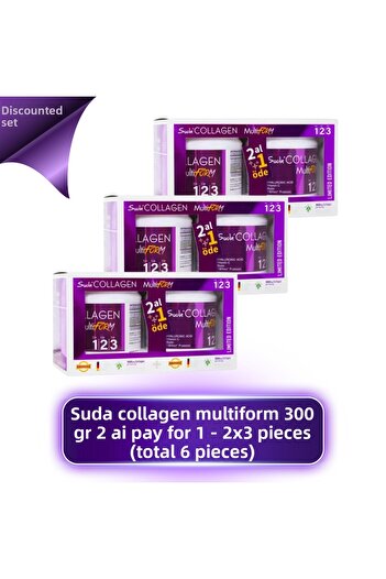 suda Collagen Multiform - Buy 2 Get 1 Free - 3 Sets - Total 6 Pieces 300Gr