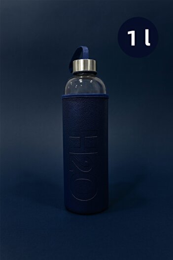 Fhilli H2O Leather Covered Glass Flask 1000 ml