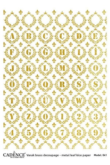 Cadence Gold Leaf Rice Decoapaj Paper - Model 41