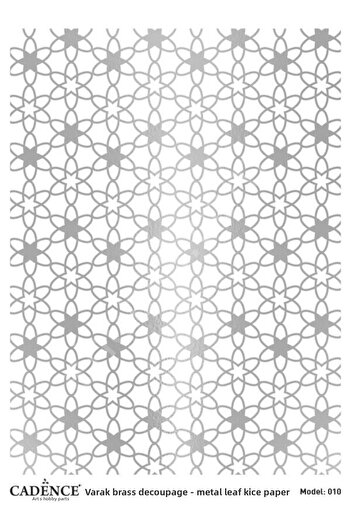 Cadence Silver Leaf Brass Decoapaj Paper - Model 10