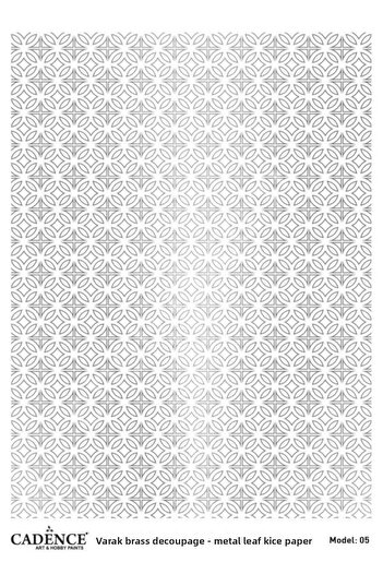 Cadence Silver Leaf Brass Decoapaj Paper - Model 05