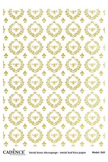 Cadence Gold Leaf Rice Decoapaj Paper - Model 40