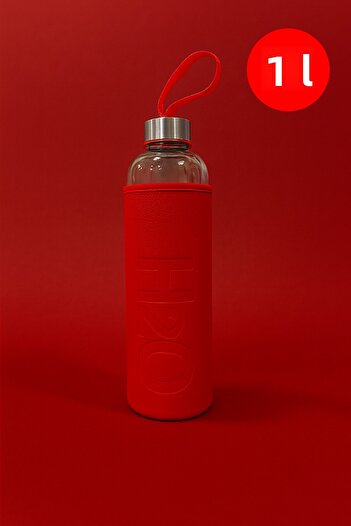 Fhilli H2O Leather Covered Glass Flask 1000 ml