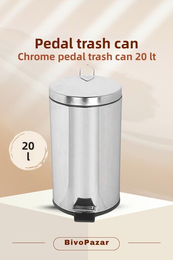 Palex Chrome Pedal Trash Can 20Lt