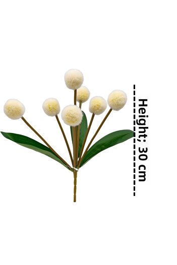 Çınar çiçekçilik Floare artificială Buchet mic Pompon 7 ramuri 30cm înălțime.