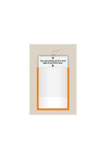 Yönline 2Pcs A4 Orange Document Certificate Frame Self-Adhesive Easy to Replace Foil