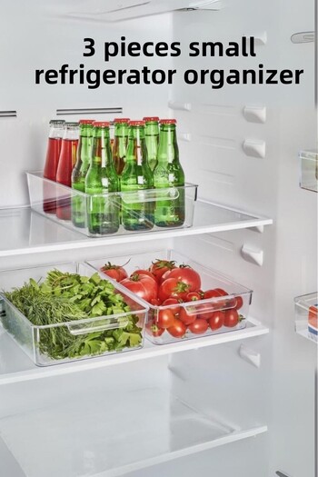 Depa 3-Piece Refrigerator Organizer & Refrigerator Organizer 3 Lt