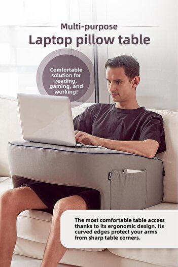 Viscomina Gaming Pillow with Arm Support for Work, Gaming, and Reading Visco Pillow - Maximum Comfort on the Sofa
