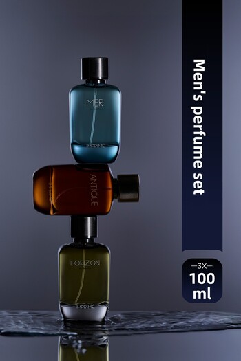 Imprime Imprimé Edp Men's Perfume Set 100 ml 3 Pieces (Mer & Hori̇zon & Anti̇que)