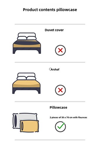 VAROL Risus Series - Hotel Pillow Case 50x70 Oxfort 83 Wire 2 Pieces