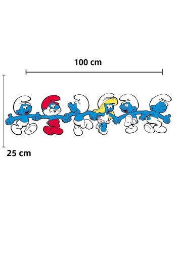 Sepet Yıldızı The Smurfs Kids Room Wallpaper Accessories Decoration Wall Sticker 100x25 Cm