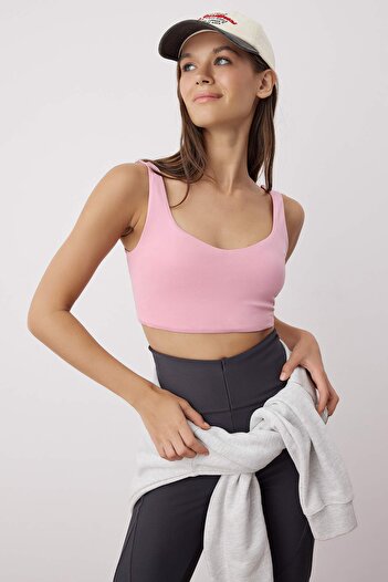 Trendyol Collection Pink Capless Knitted Sports Bra Thmaw26Ss00014