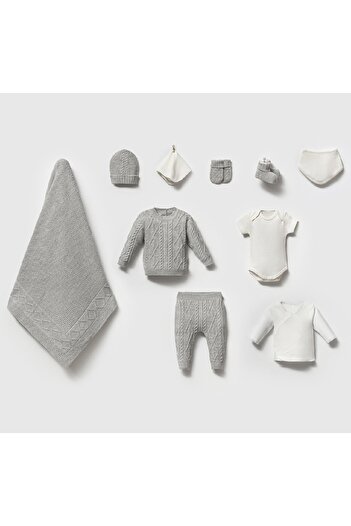 Nipperland 100% Organic Cotton Unisex Knitwear Set of 10 Hospital Release 0-3 Months Newborn