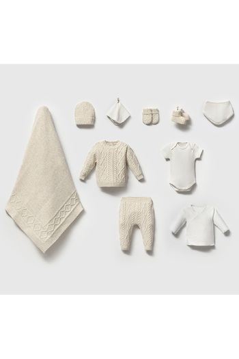 Nipperland 100% Organic Cotton Unisex Knitwear Set of 10 Hospital Release 0-3 Months Newborn