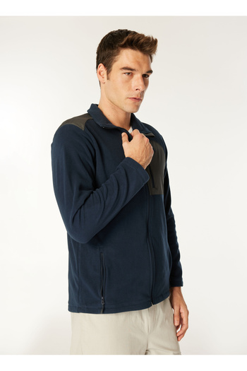 Helly Hansen Ανδρικό φούτερ από φλις σε μονόχρωμο μπλε ναυτικό HH..12009_HELLY HANSEN BLOCK FULLZI