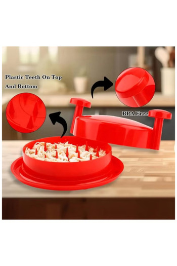 package home Rotating Chicken and Meat Slicer - Quick and Easy Meal Preparation - Red and Black as Available
