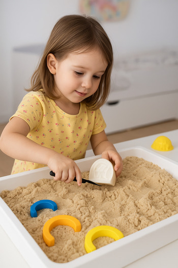 BuMeria Children's Natural Kinetic Sand 500 Gr (with Mold Gift)