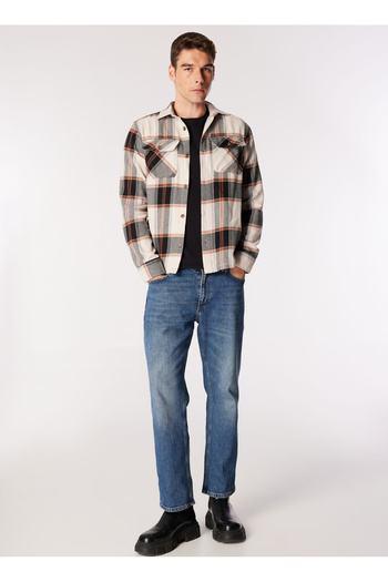 Jack & Jones JJDARREN Moonbeam Fanal Overshirt - LS Kesim