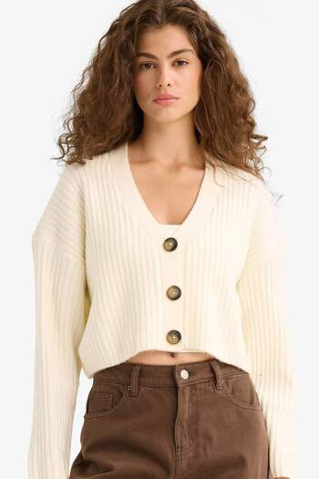 DeFacto Regular Fit V-Neck Buttoned Knitwear Cardigan R1389Az25Wn