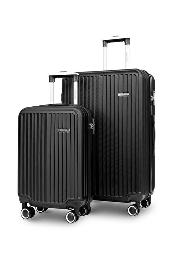 PARAJOHN Ridge 2-Piece ABS Luggage Set – Cabin 10kg & Large 30kg Trolley Bag with Spinner Wheels & Lock