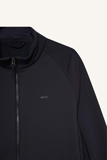 DeFacto Defactofit Water Repellent Slim Fit Slim-Fit Zippered Softshell Raincoat E9495Ax25Au