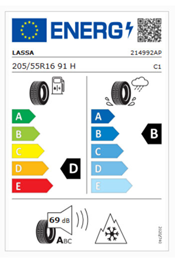 Lassa Snoways 4 205/55R16 91H M+S 3PMSF Oto Kış Lastiği (Üretim Yılı: 2024)