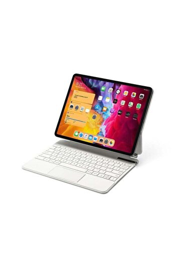 Iwin Wireless Magic Keyboard for iPad Arabic + English - White - iPad Pro 11/Air 10.9 inch