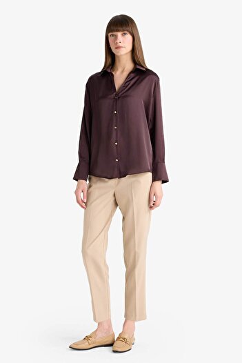 DeFacto Regular Fit Satin Long Sleeve Shirt G1920Ax25Au