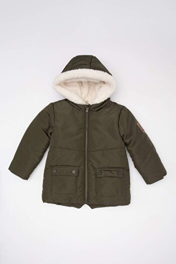 DeFacto Chlapecký vodoodpudivý fleece Asrarlı nafukovací kabát s kapucí A2843A523CW