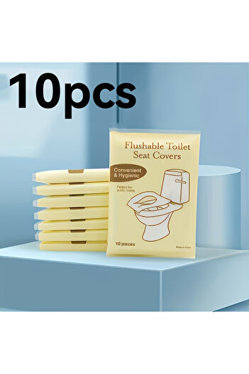 Choice 10pcs Disposable Toilet Mat Seat Cover Soluble In Water Portable Travel Home Bathroom Accessiories T