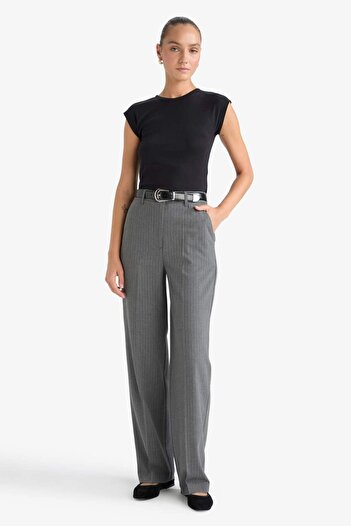 DeFacto Sorbe X Straight Fit Kışlık Pantolon Yüksek Bel Pensli Düz Paça Cepli D9923ax24au