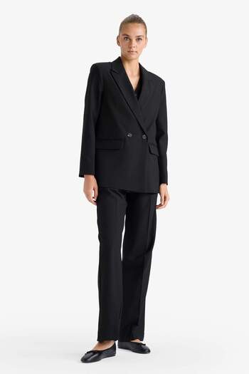 DeFacto Oversize Wide Fit Jacket Collar Blazer Jacket E7732Ax25Au