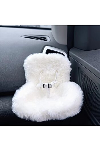 Choice No Doll WHITE Labubu Car Safety Seat For 15-17cm Mini Plush Idol Doll Air Outlet Aromatherapy Car Or