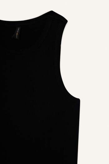 DeFacto Slim Fit Slim Fit Basic Plain Halter Neck Ribbed Camisole Padded Tank Top G0843Ax25Au