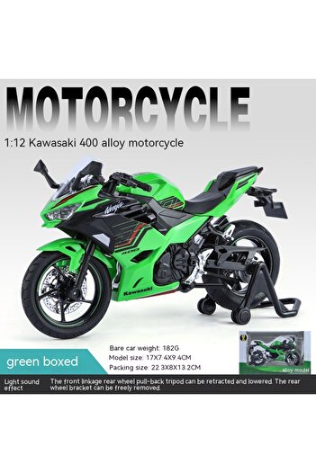 Choice green with box 1:12 Kawasaki Motorcycle Die-cast Model - Sound & Light Effects - Authentic Details -