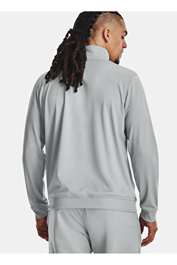 Under Armour Gray Men's Zippered Collar Regular Fit Zip Jacket 1329293-011 Sportstyle Tricot Jacke