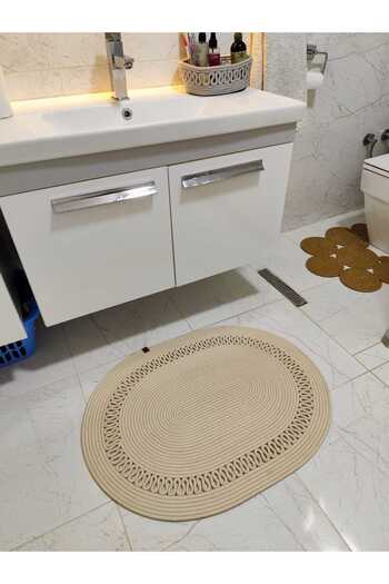 ModaCardin Jute Patterned Gift Hooded Bath and Balcony Mat