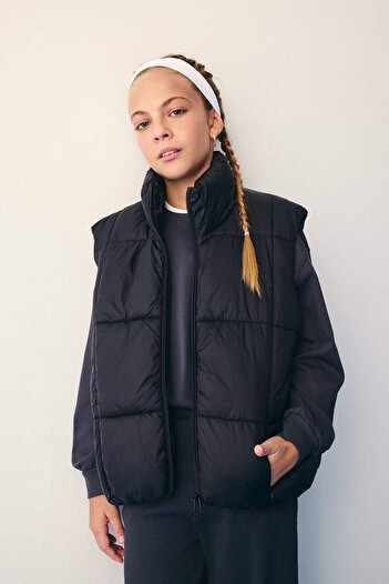 DeFacto Girl's Waterproof Zippered Puffer Vest E5887A825Au