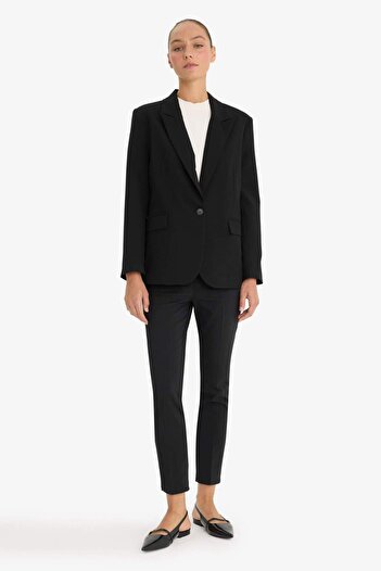 DeFacto Regular Fit Buttoned Blazer Jacket F9465Ax25Au