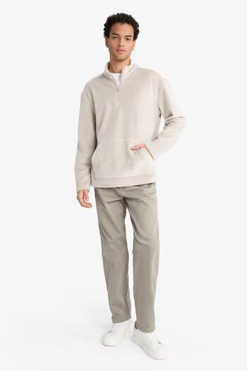 DeFacto Beli Bağcıklı Wide Leg Pantolon F6131AX25AU